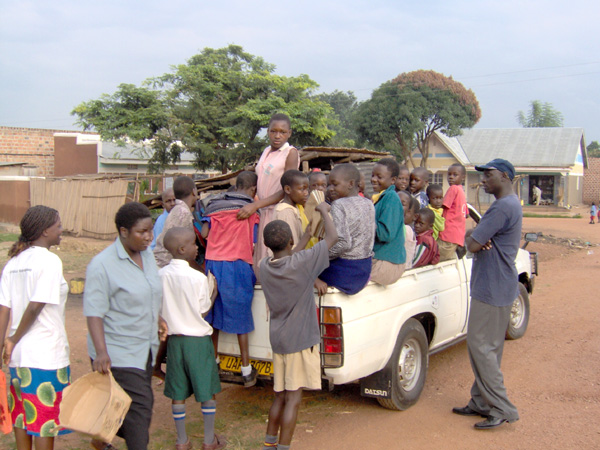 David Kasule with NLA Kids