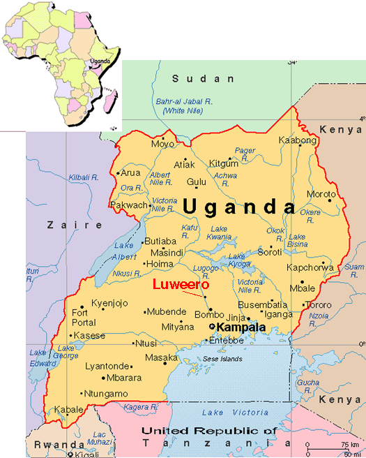 Map of Uganda